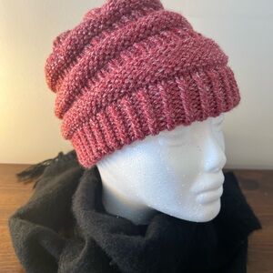 Hand Knit wool blend Beanie - Women Accessories